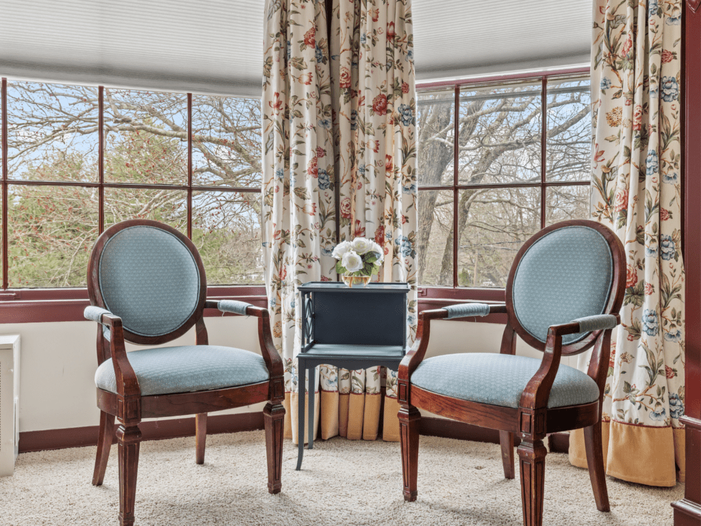 Image of The Ocean Park hotel room at The Captain Stannard in Westbrook Connecticut.