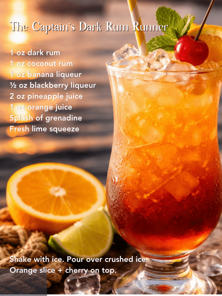 Image of The Captain Stannard Dark Rum Runn Cocktail Recipe